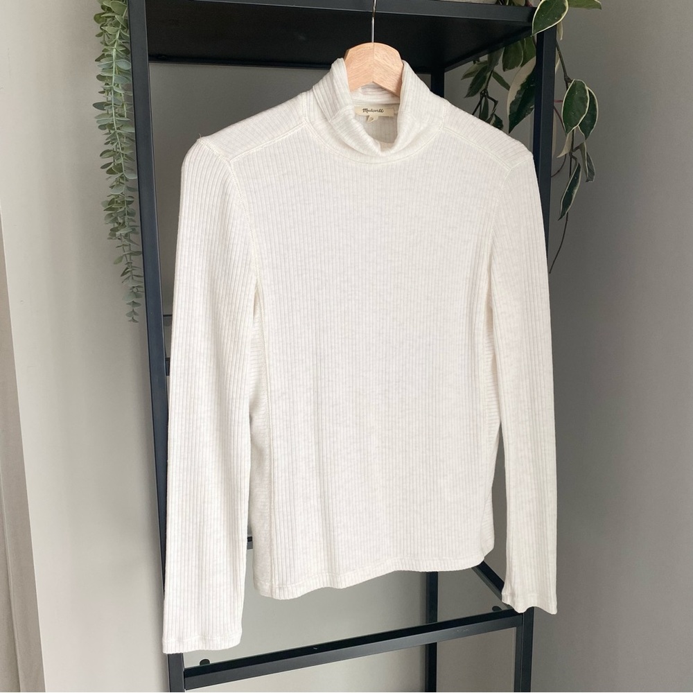 Madewell Turtleneck Ribbed Long Sleeve Tee Shirt